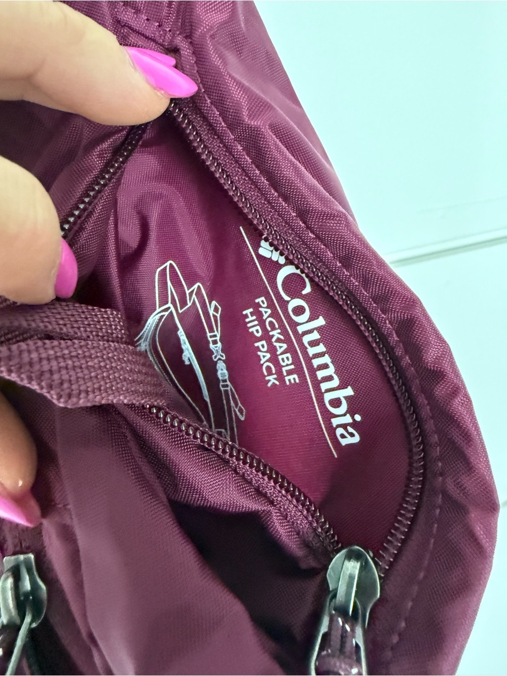 Columbia Packable Hip Pack in Deep Plum
